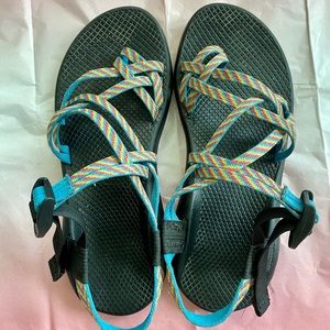 Rainbow Chaco sandals, size 9
